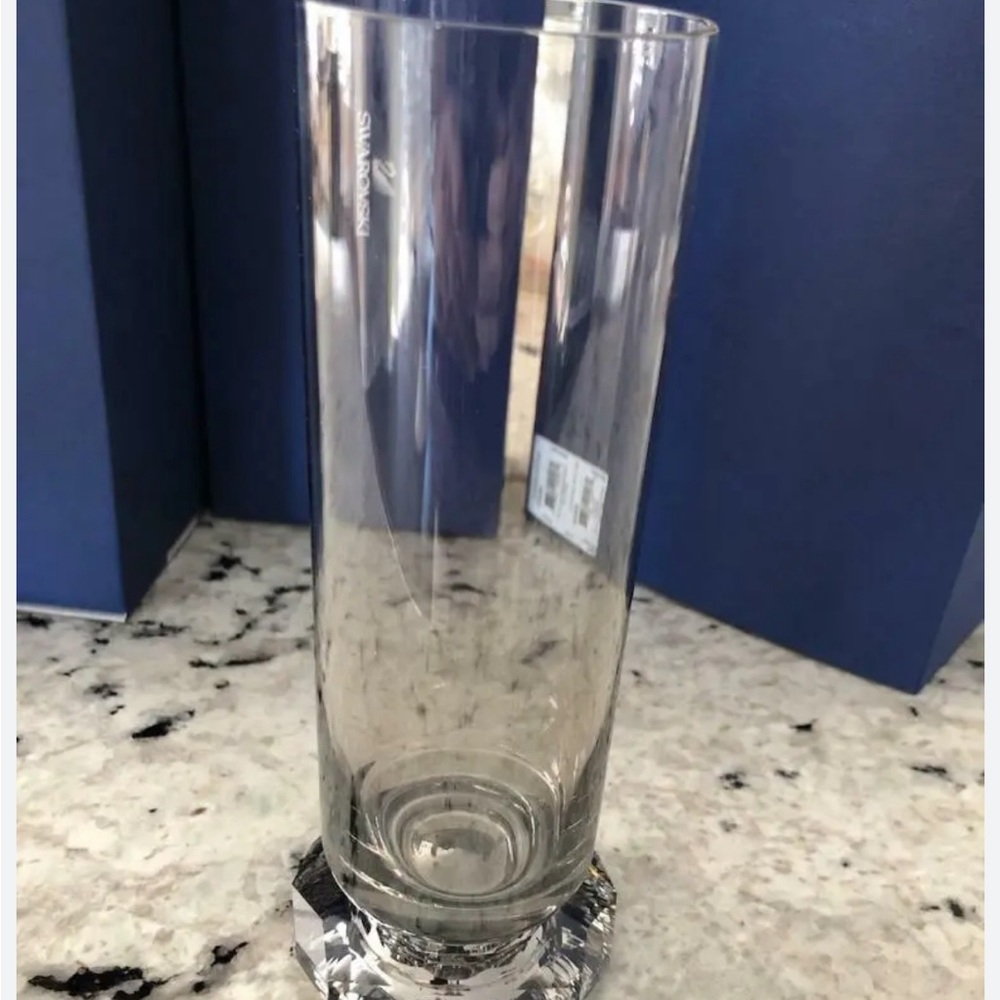 Swarovski Allure Crystal Vase Silver Tone